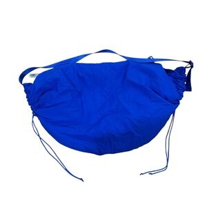 big blue duffel bag